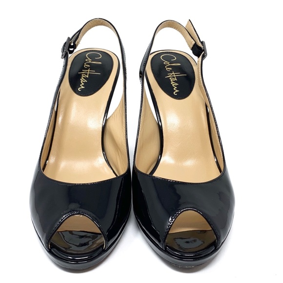 Cole Haan Nike Air Carma Black Slingback Pumps - Picture 3 of 8